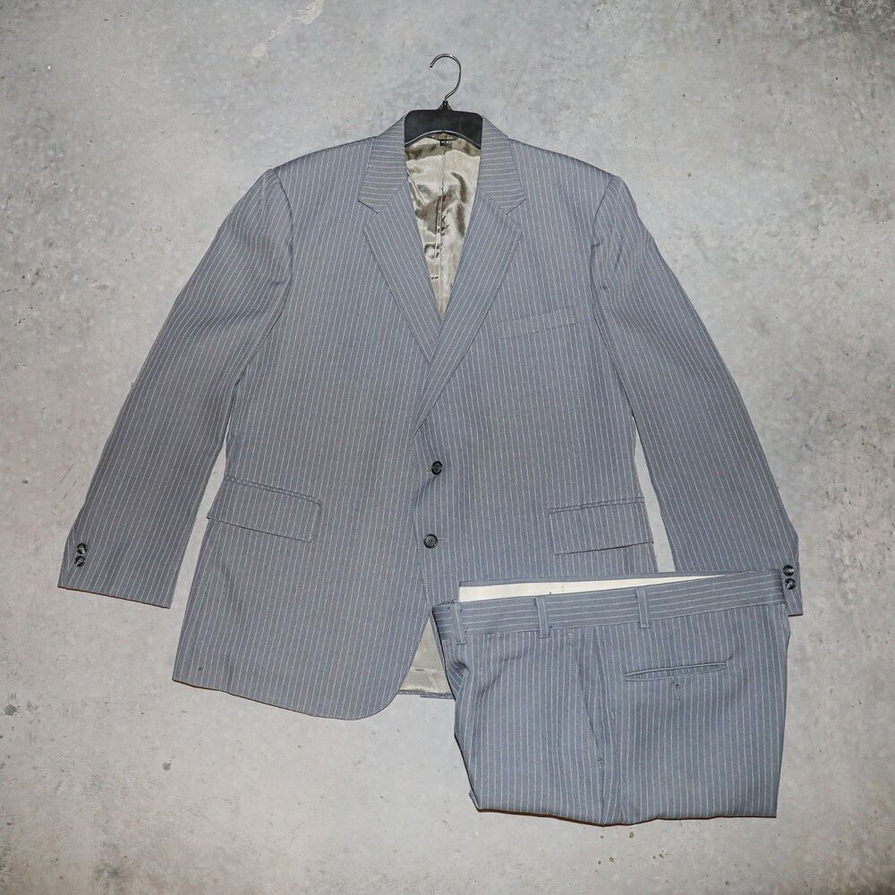 Blair Pinstripe Suit 2 Piece Suit Set Mens Tailored Blazer & Trouser 49R 42W